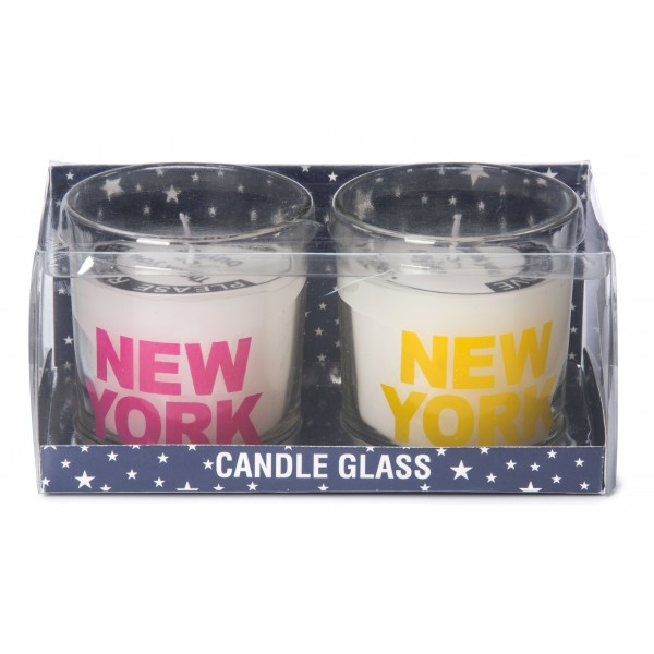 Pink & Yellow New York 2 Sets Candles