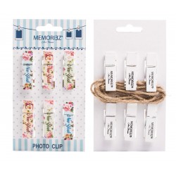 New York Floral Print Photo Clip