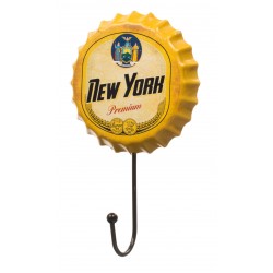 Retro Yellow Premium New York Beer Cap Hanger