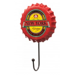 Retro Red New York Beer Cap Hanger
