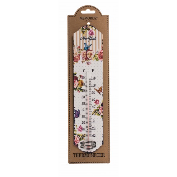 Vintage Floral New York City Thermometer